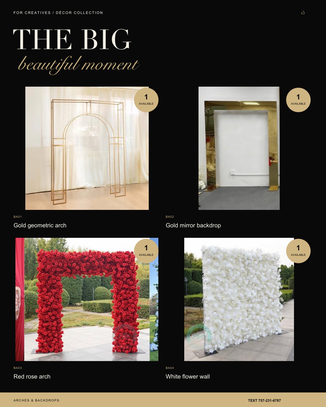 Page 15: Arches and backdrops