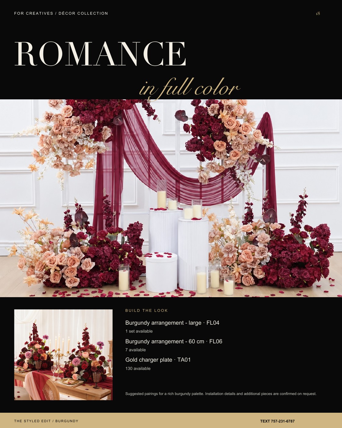 Page 18: Burgundy styling