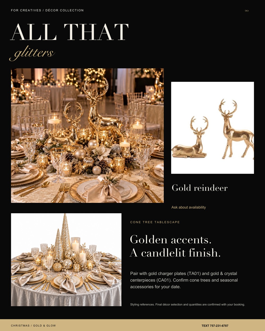 Page 20: Gold Christmas styling
