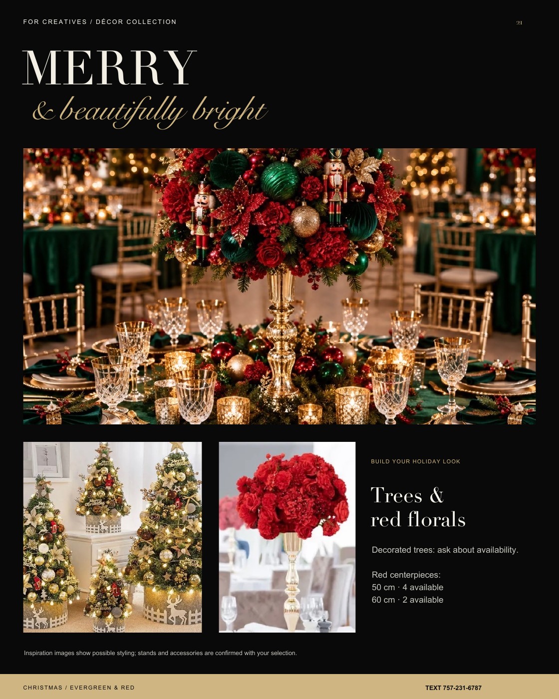 Page 21: Evergreen and red Christmas styling